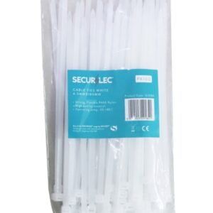 White Cable Ties - 5mm x 175mm Pack 100