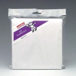 2 Ply Napkins - White Pack 20
