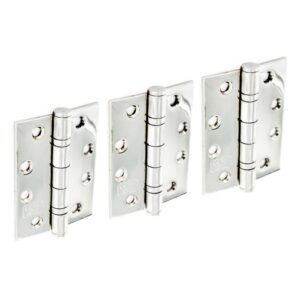 Stainless Steel B.B. Hinges Polished (1 1/2 Pair)