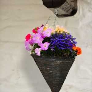 Willow Hanging Cone Basket - 14"