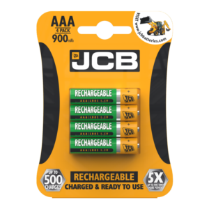 Rechargeable AAA Batteries - 4 Pack 900mAh