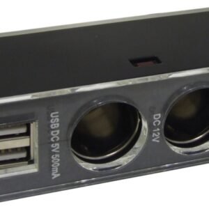 12V Triple Socket With Twin USB