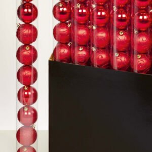 60mm Multi Finish Balls Pack 10 - Red