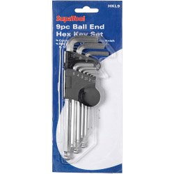 Metric Ball End Hex Key Set - 9 Piece