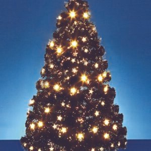 Fibre Optic Tree Black with Warm White LEDs