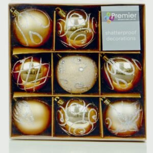 60mm  Decorated Balls Pack 9