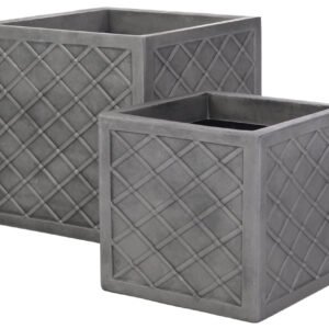 Lazio Planter Set Of 2 - Pewter