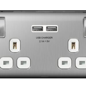 13a 2 Gang Switch Socket & USB