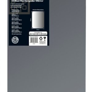 Drilled Rectangular Mirror - 250x350mm