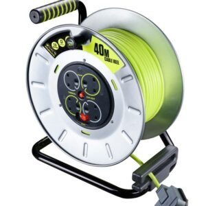 Metal Case Cable Reel 4 Gang