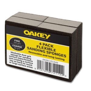 Black Flexible Sanding Sponges - Fine 100g/Coarse 60g Pack 4