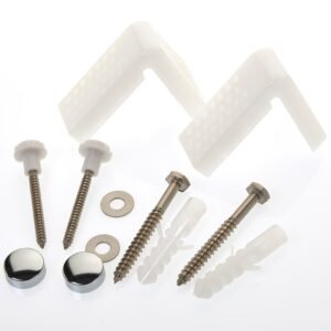 Angled Toilet Pan Fixing Kit With Caps