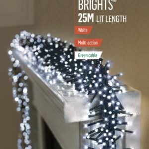 2000 LED Multi Action Cluster Brights With Timer - White /Green Cable
