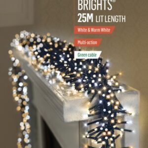 2000 LED Multi Action Cluster Brights With Timer - White/Warm White