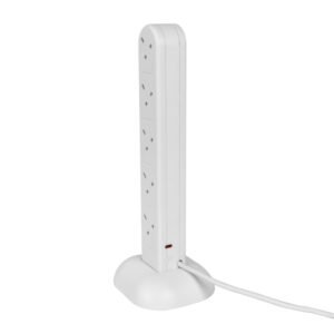 10 Way Extension Lead - 1m White