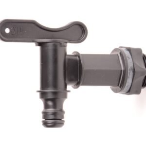 Black Plastic Water Butt Tap
