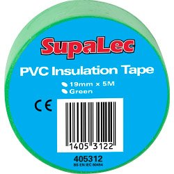 PVC Insulation Tape Pack 10 - Green 5m