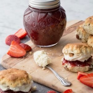 Strawberry Fruit Preserve Jar