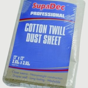 Cotton Twill Dust Sheet - 12' x 12' (3.6m x 3.6m) approx