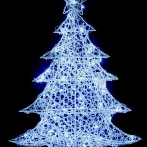 1m Acrylic Christmas Tree - 120 White LEDs