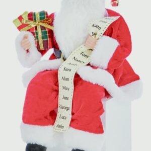 Sitting Santa With Glasses - 30cm Red