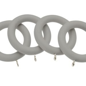 Wood Pole Rings Matt Grey Pack 4