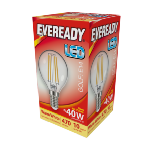 LED Filament Golf 470LM E14 SES - 4W 27000K
