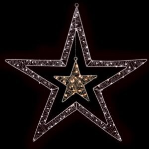 140 LED Double Star - White 80cm
