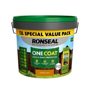 One Coat Shed & Fence Protection 12L - Harvest Gold