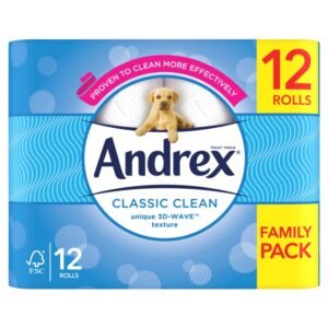 Classic Clean White Toilet Rolls - Pack 12