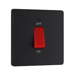 45a Double Pole Plastic Square Cooker Switch With LED