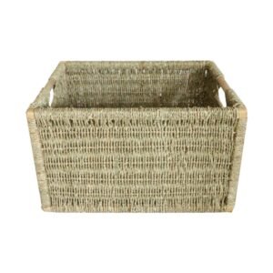 Natural Rectangular Log Basket