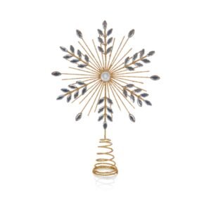 Champagne Gold Wire Snowflake Tree Topper - 30cm