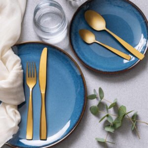 Reactive Blue Dinner Plate