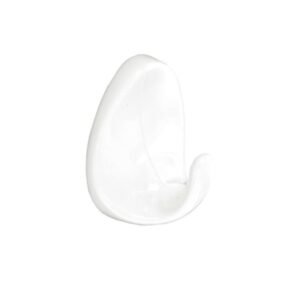 Oval Self-Adhesive Hooks White (4)