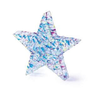 Lit Irid Twist Star 20 White LEDs - 45cm
