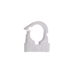 15mm White Clip Over Pipe Clips