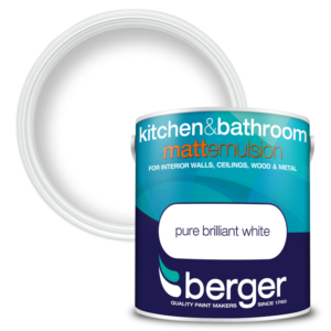 Kitchen & Bathroom Matt Emulsion - 2.5L Brilliant White