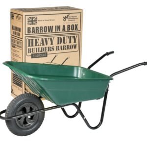 Shire Green Polypropaline Pneumatic Barrow - 90L