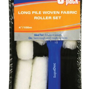 Long Pile Woven Fabric Roller Set - 4"/100mm, 5 Pack