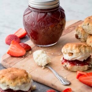 Strawberry Fruit Preserve Jar