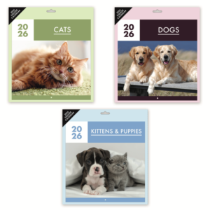 Square Calendar Pets - 3 Assorted Designs