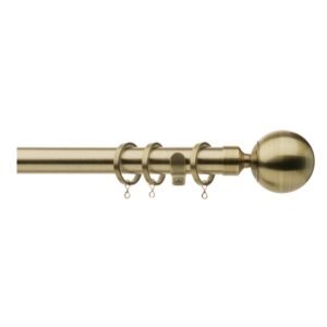 Cosmos 28mm Metal Curtain Pole Kit Antique Brass
