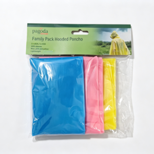 Family Pack of Hooded Ponchos - Pack 3