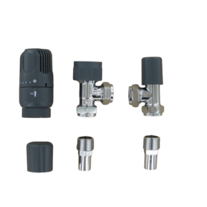 Anthracite Angled Radiator Valve Pair