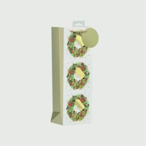Christmas Wreath Bottle Bag
