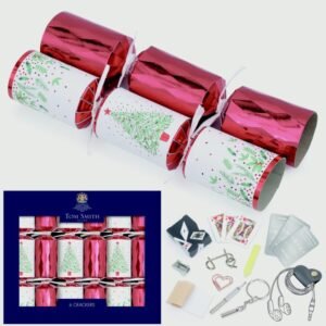 Traditional Christmas Tree Crackers 8" - Pack 6