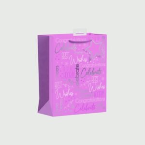 Pink Text Gift Bag