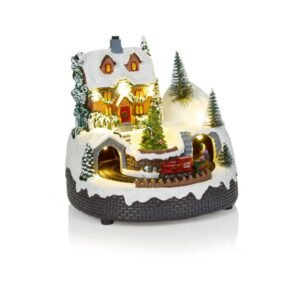 Lit Animated Village Scene 16cm - Assorted Designs Available