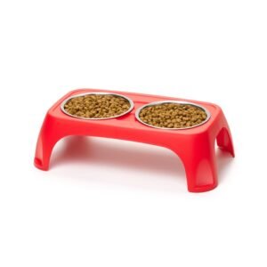 Double Elevated Pet Bowl - Assorted Colours